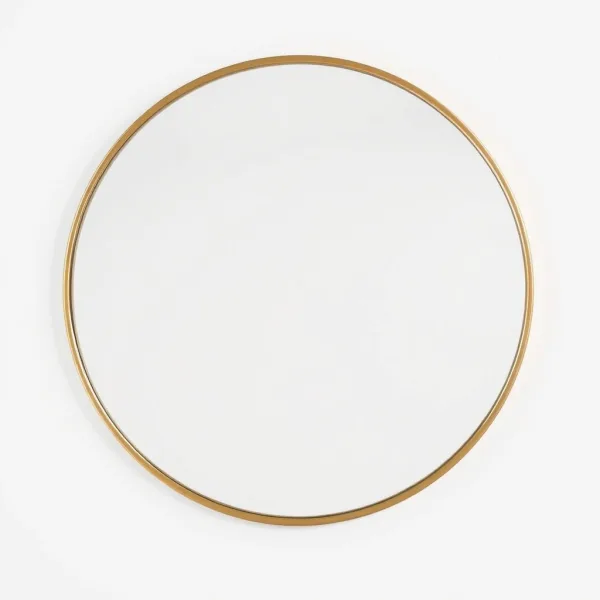 Espejo Decorativo Redondo Marco Dorado 60cm
