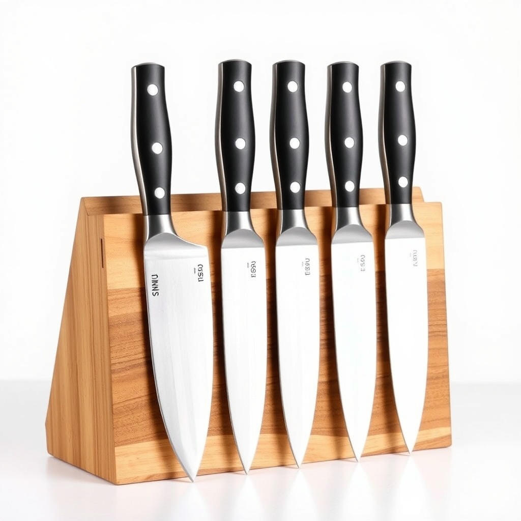 Juego de Cuchillos de Cocina 6 Piezas con Base