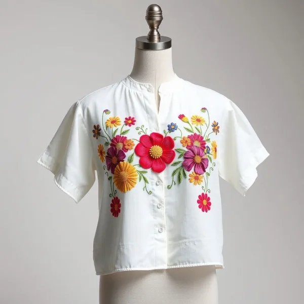 Huipil Bordado Tradicional para Mujer