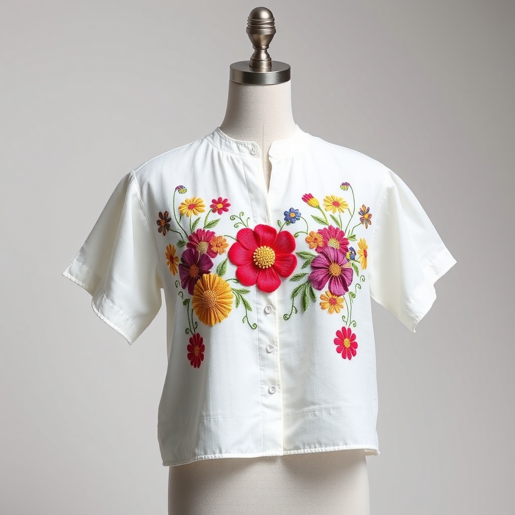 Huipil Bordado Tradicional para Mujer