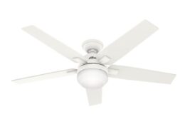 Hunter Ventilador Blanco de Techo Luz LED 132 cm / 52"