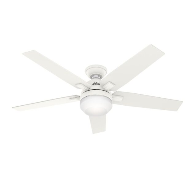 Hunter Ventilador Blanco de Techo Luz LED 132 cm / 52″